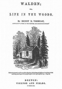 Original title page of Walden features a picture drawn by Thoreau's sister Sophia.