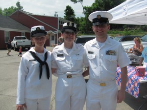 Three members of the Letourneau family attend last year's parade.