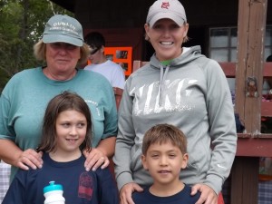 The Women’s Club Beach held its annual Fun Day on August 16th. McKenzie Harrison and Zachary Pease were named this year’s boy and girl of the beach. They are shown with lifeguards/swimming instructors Polly Seymour and Liz Lawler. Photo by Mary Armstrong