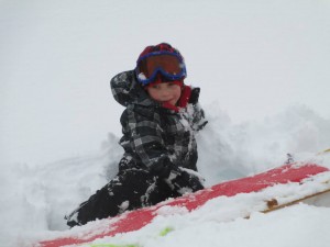 Quinn Boyd on sledding day at his grandparents’ house.