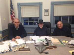 Selectmen Sterling Abram, Charlie Champagne, and Sturdy Thomas. Photo by Sherry Miller, Town Administrator