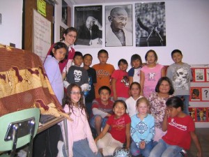 A fourth grade class at Little Wound School, Kyle, South Dakota, 2009.