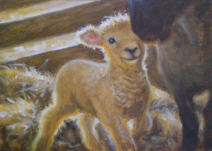 ‘Oh Happy Days’ by Mary Iselin of Marlborough will be one of many paintings on exhibit at the Dublin community Center during December.