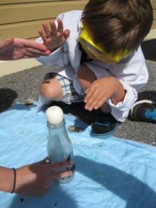 This young camper from last summer can't wait for science week to begin again.