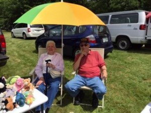 Charlotte and Jeff Boutwell at the Yankee Barn Sale this past summer.