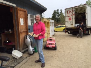 Jane Holmes is one of many volunteers at the “Swap Shack” at the Transfer Station.