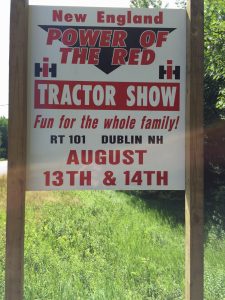 The International Tractor Show will be held August 13 & 14th at the Cricket Hill Farm Field in Dublin on Rte. 101. This show features International tractors and equipment, solely. Food will be available for hungry spectators! The public is welcomed.