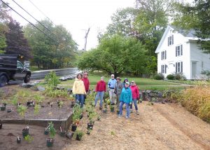 Volunteers in the Garden Club of Dublin are busy beautifying town. L-R: Nancy Jackson, Connie Oliver, Louisa Birch, Wendy Pearre, Jane Keough, MaryLiz Lewis, and Ann Conway. Photo by Karen Bunch